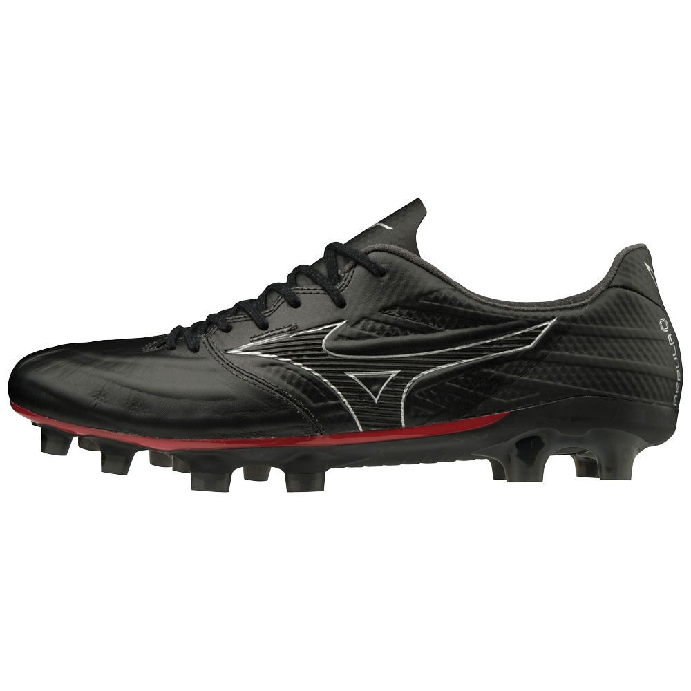 Women's Mizuno Football Boots Black/Silver REBULA 3 ELITE Shoes - P1GA196204